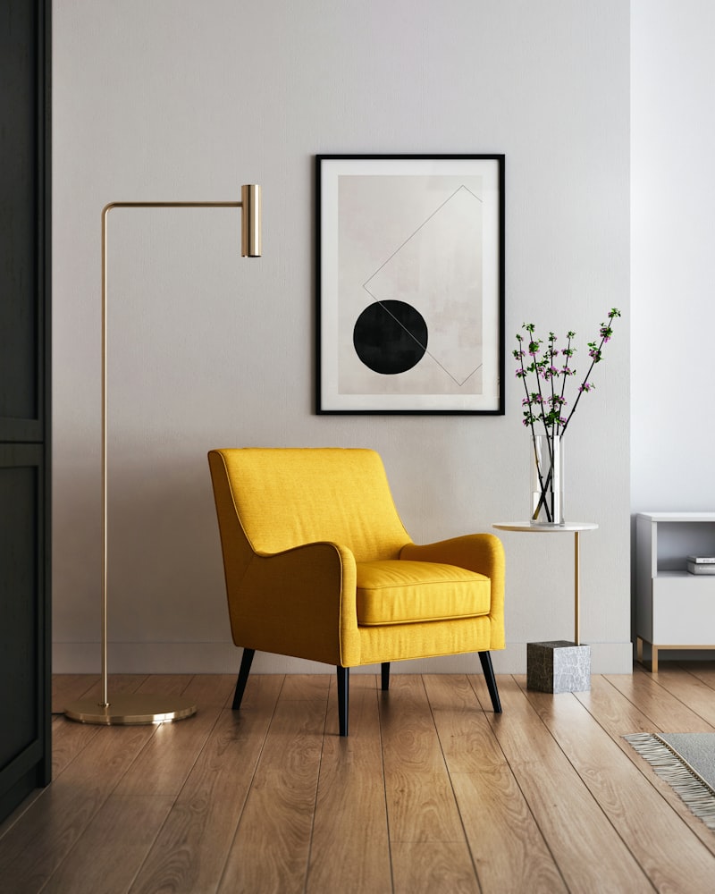 Cozy living room interior with warm textures
